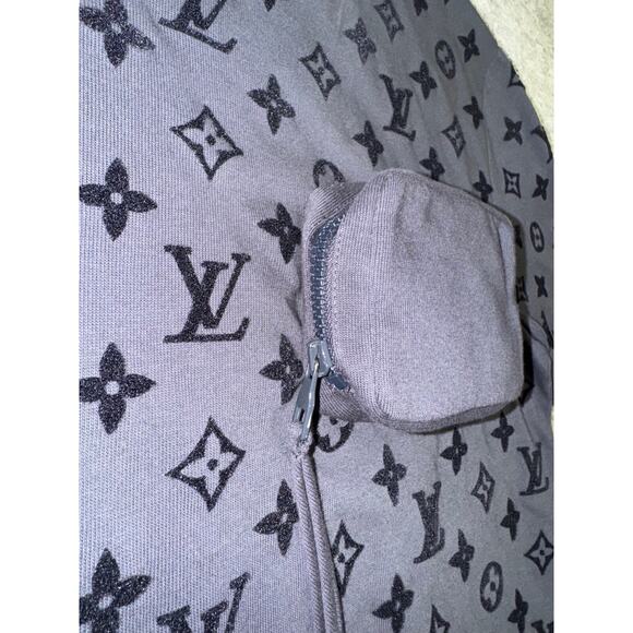 Louis Vuitton SS20 Velvet Monogram Black Logo Zip Pocket Short Sleeve T-Shirt M - Picture 7 of 16